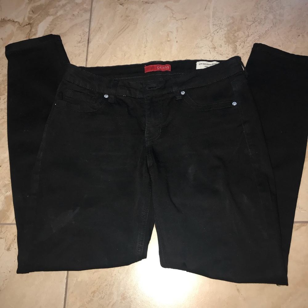 Guess Jeans black low-rise skinny jeans